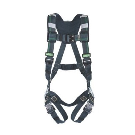 Msa Safety Evotech Arc Flash Harness, Back & Hip Steel D-Rings, Qwik-Fit Leg Straps, Shoulder Padding,  10155824